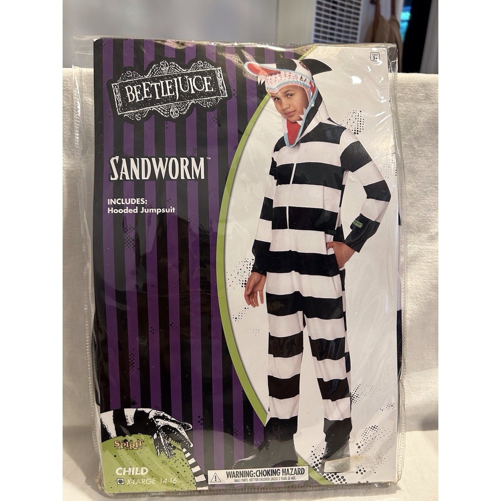 Sandworm Costume Cosplay - Spirit Halloween Beetlejuice - Kids 15/16 - New
